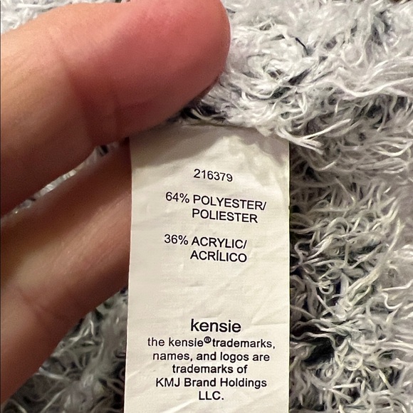 Kensie White Fuzzy Cardigan - Picture 8 of 12